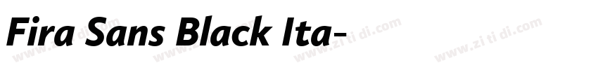Fira Sans Black Ita字体转换
